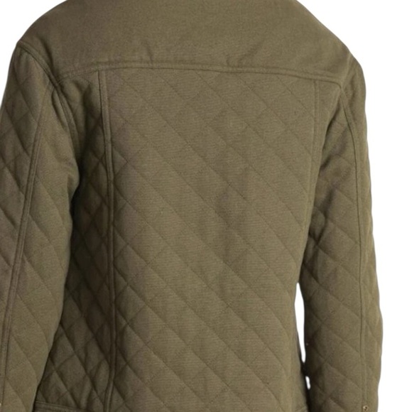 Pendleton Faux Shearling Trim Sidney Barn Coat in fatigue green - Picture 2 of 16